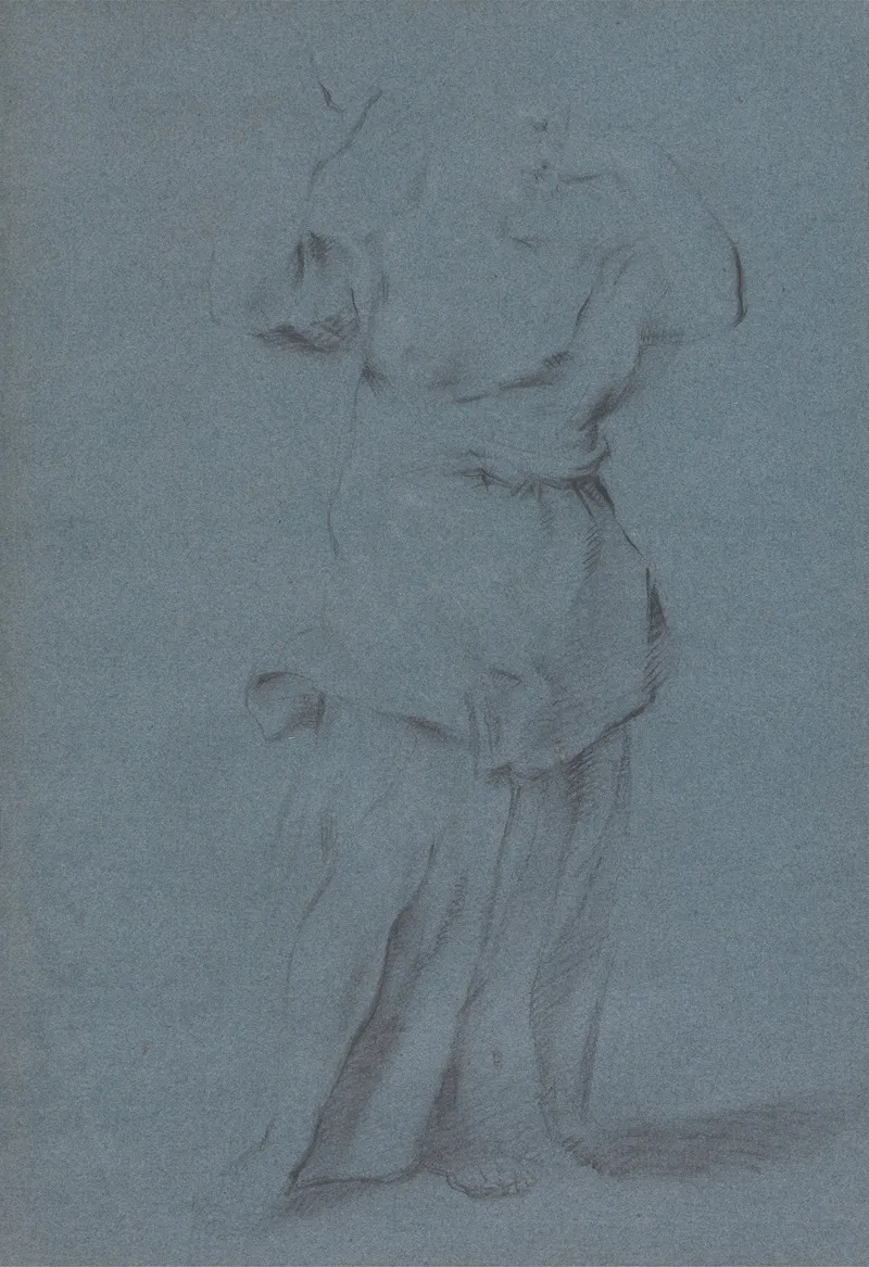 Study Of A Draped Classical Torso Wall Art by John Opie - High-Resolution Digital Print