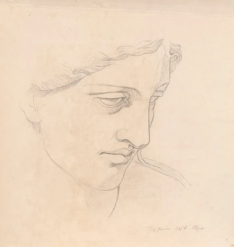 Study Of A Face From The Sculpture Of Venus Of Arles