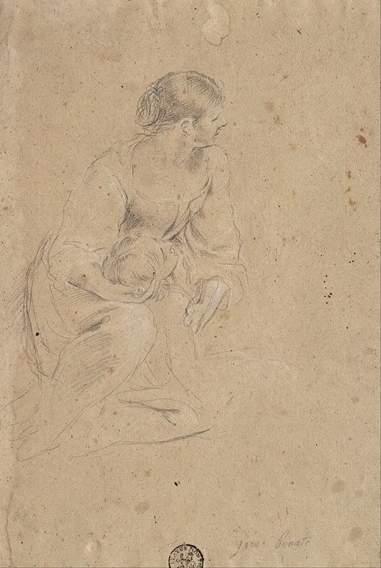 Study Of A Female Figure 4 Wall Art by Giovanni Bonatti - High-Resolution Digital Print