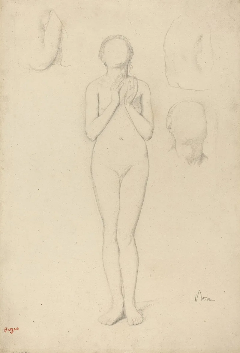 Study Of A Female Nude 2 Wall Art by Edgar Degas - High-Resolution Digital Print
