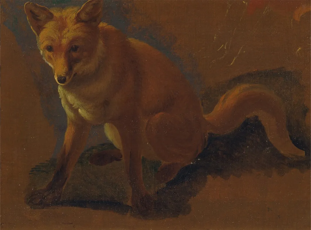 Study Of A Fox Wall Art by Jacques-Laurent Agasse - High-Resolution Digital Print
