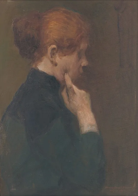 Study Of A Girl Lost In Thought