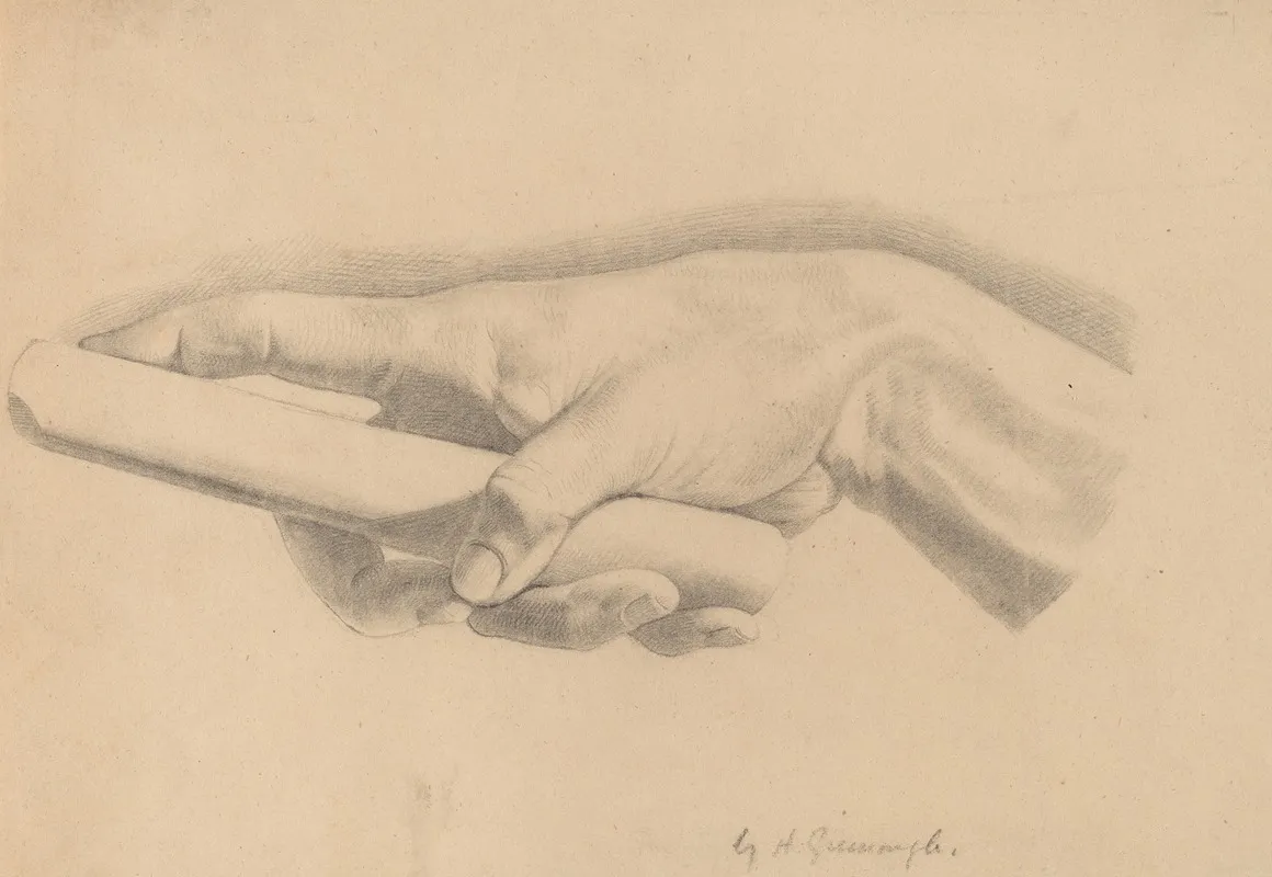 Study Of A Hand 2 Wall Art by Horatio Greenough - High-Resolution Digital Print
