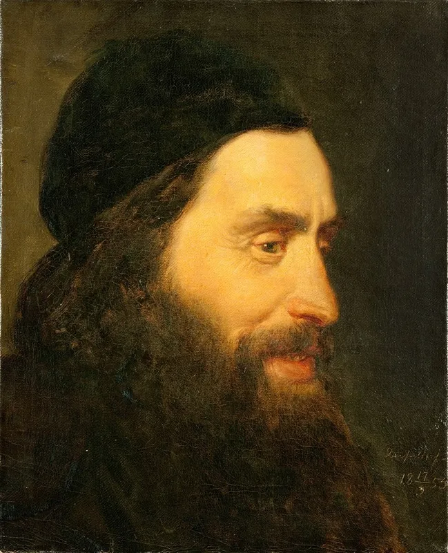 Study Of A Head 10 Wall Art by Carl d'Unker - High-Resolution Digital Print