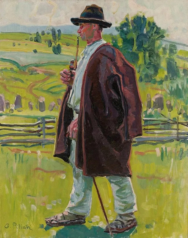Study Of A Highlander Wall Art by Gustaw Pillati - High-Resolution Digital Print