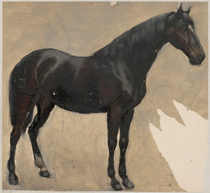 Study Of A Horse 11 Wall Art by Hans Thoma - High-Resolution Digital Print