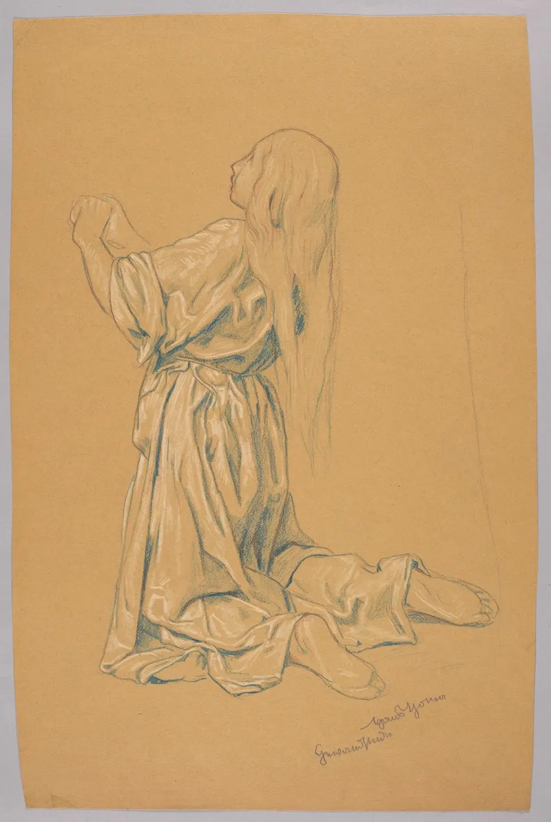 Study Of A Kneeling Woman