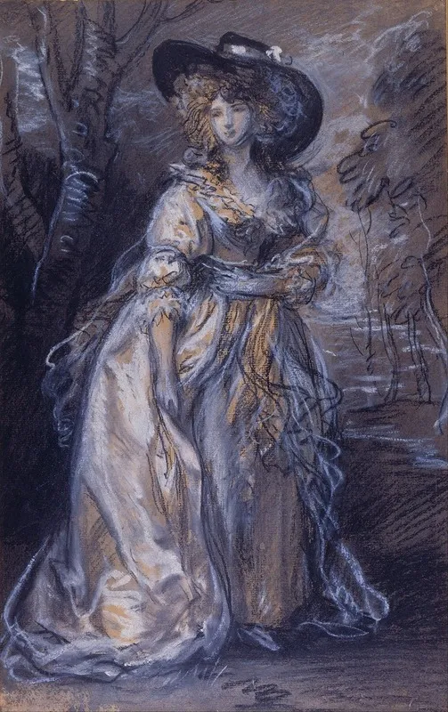 Study Of A Lady Wall Art by Thomas Gainsborough - High-Resolution Digital Print