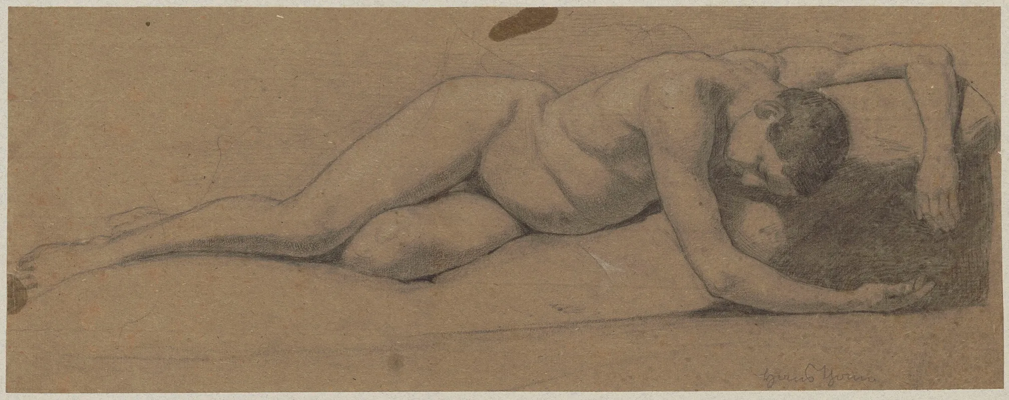 Study Of A Lying Naked Man