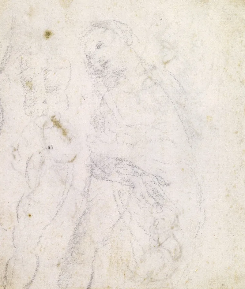 Study Of A Madonna Verso Wall Art by Leonardo da Vinci - High-Resolution Digital Print