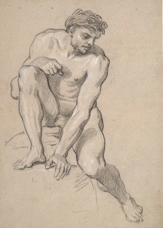Study Of A Male Nude 2 Wall Art by Louis de Boullogne the Younger - High-Resolution Digital Print