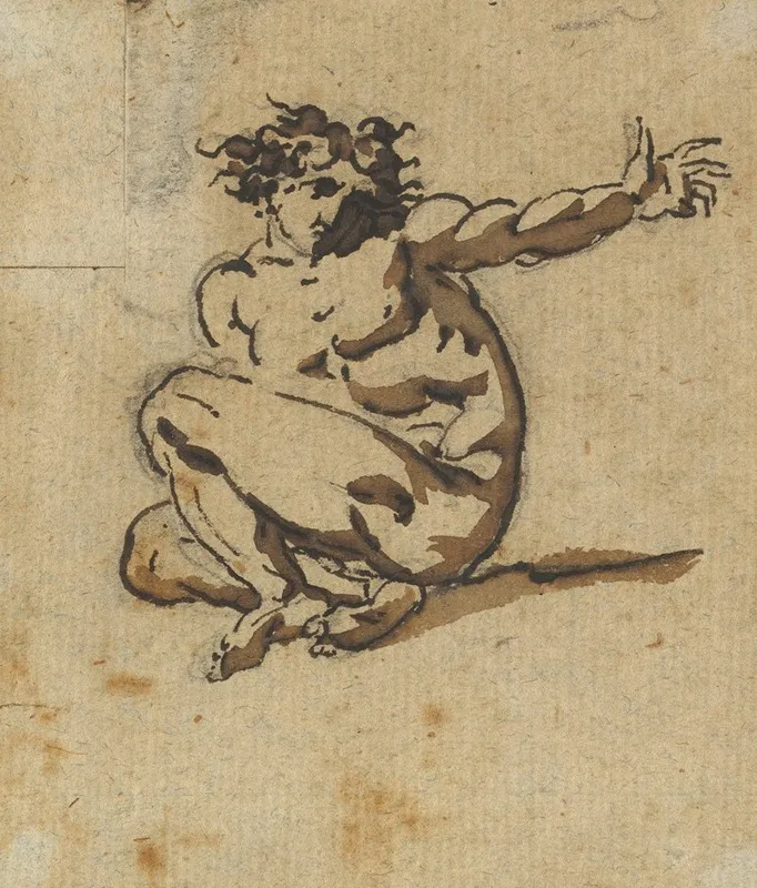 Study Of A Male Nude Althaemenes In Despair