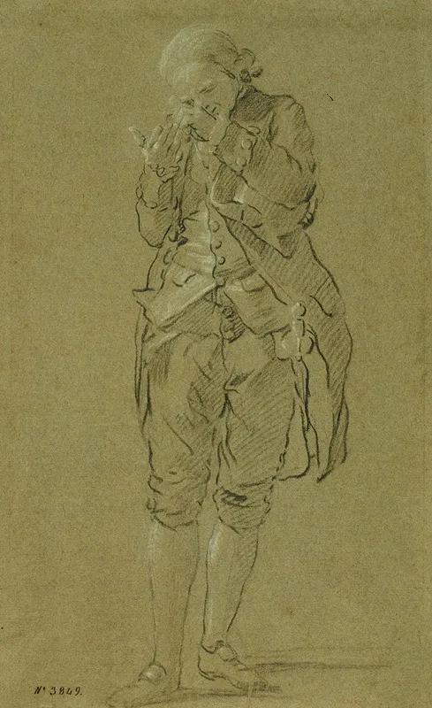 Study Of A Man 3 Wall Art by José del Castillo - High-Resolution Digital Print