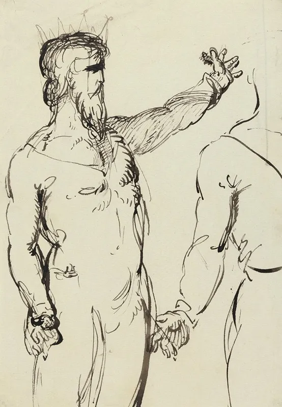 Study Of A Man With Outstreched Arm
