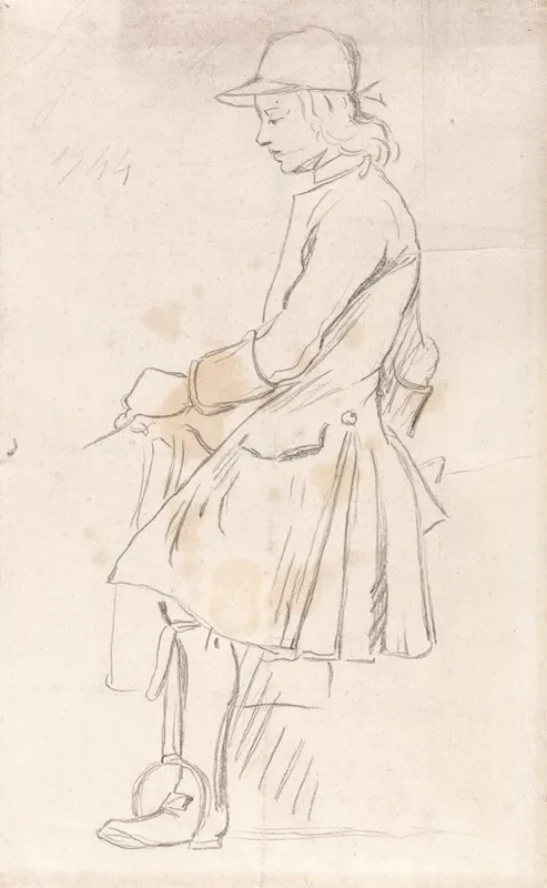 Study Of A Mounted Jockey Facing Left June 3rd 1744