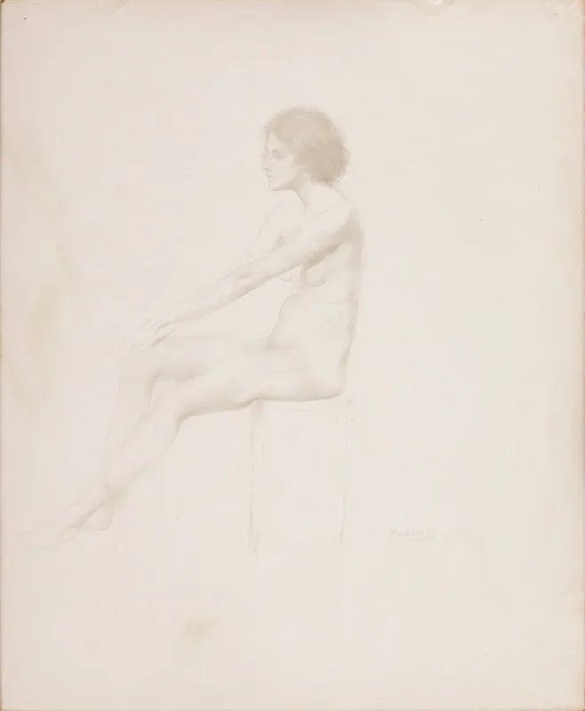 Study Of A Nude Model Wall Art by James Abbott McNeill Whistler - High-Resolution Digital Print