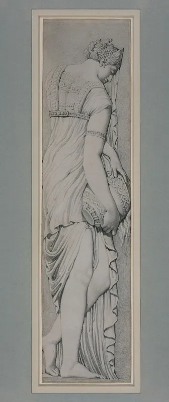 Study Of A Nymph From The Fountain Of The Innocents After Jean Goujon Wall Art by Jean Auguste Dominique Ingres - High-Resolution Digital Print