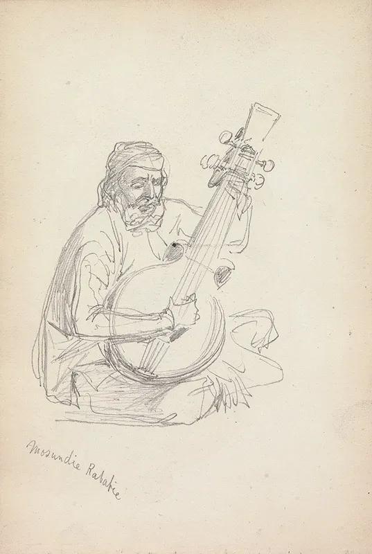 Study Of A Rababi Musician