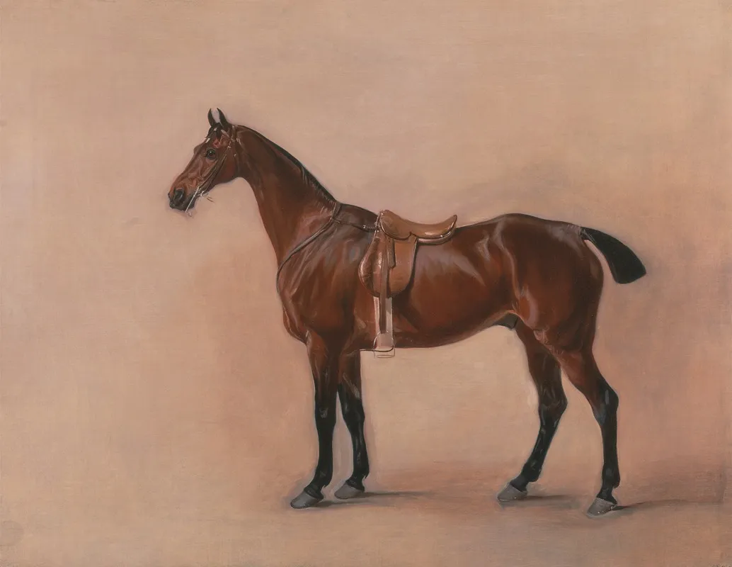 Study Of A Saddled Bay Hunter Wall Art by John Ferneley - High-Resolution Digital Print