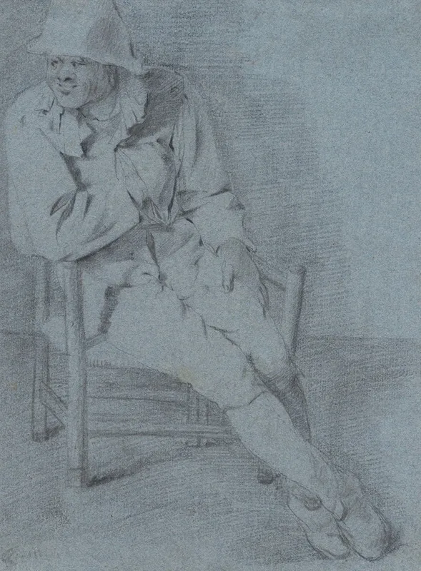 Study Of A Seated Man One Hand Resting Inside His Jacket Wall Art by Cornelis Pietersz. Bega - High-Resolution Digital Print