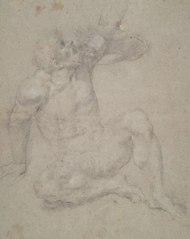 Study Of A Seated Old Man 2