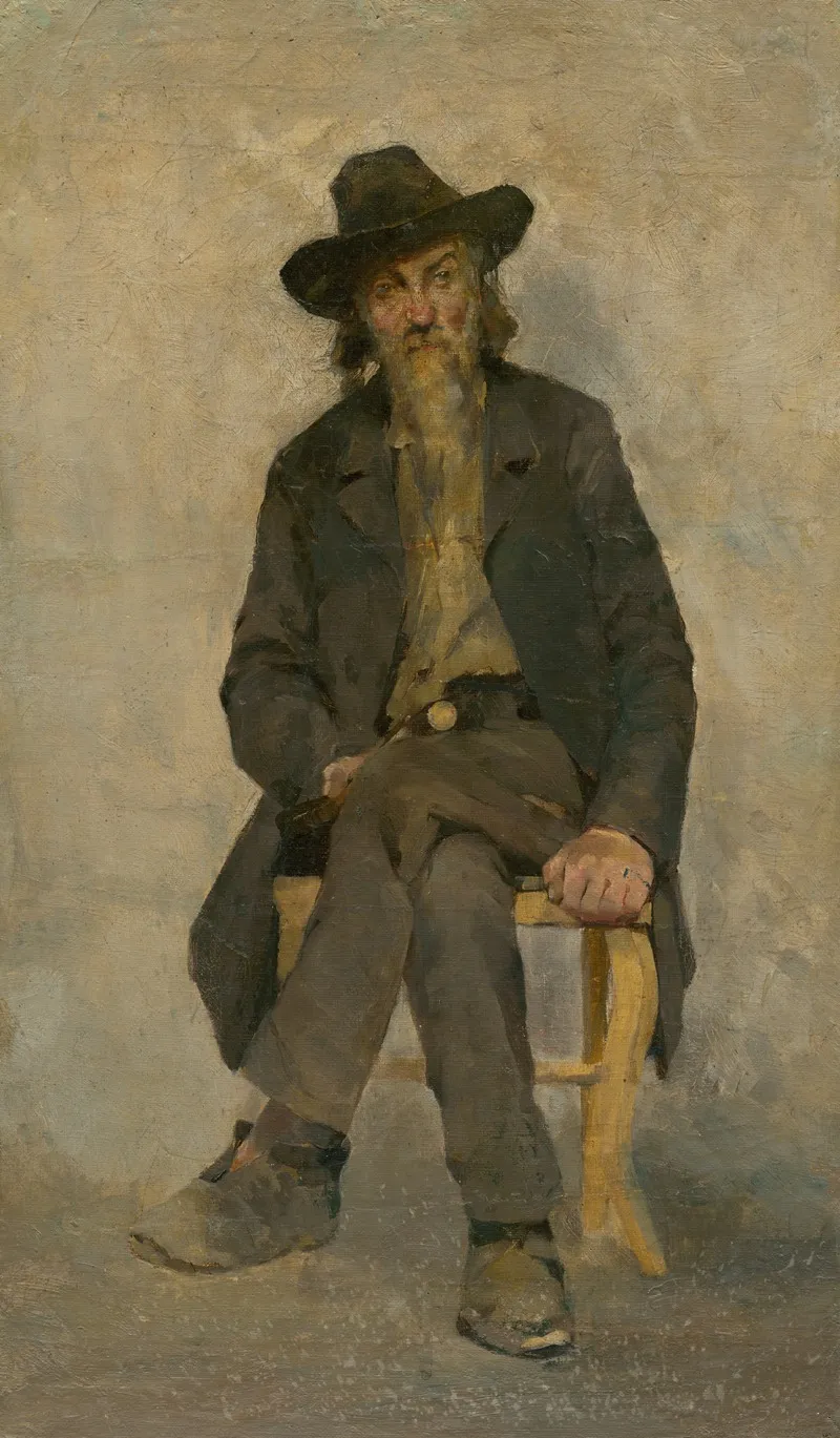 Study Of A Seated Old Man 4