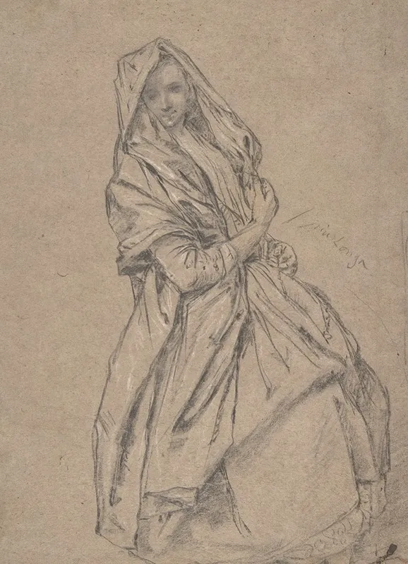 Study Of A Seated Woman 6 Wall Art by Pietro Longhi - High-Resolution Digital Print