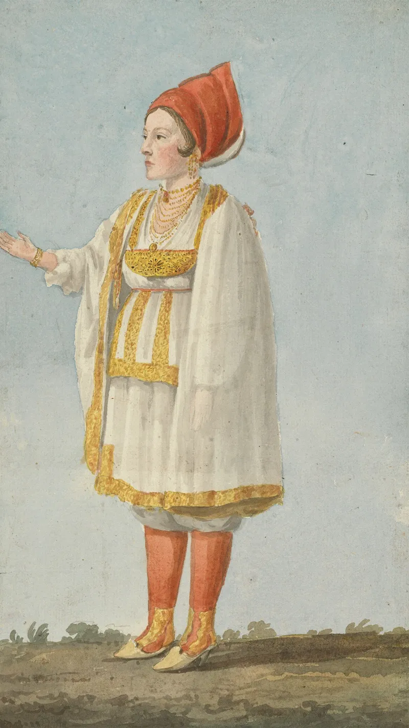 Study Of A Woman Wearing Turkish Costume