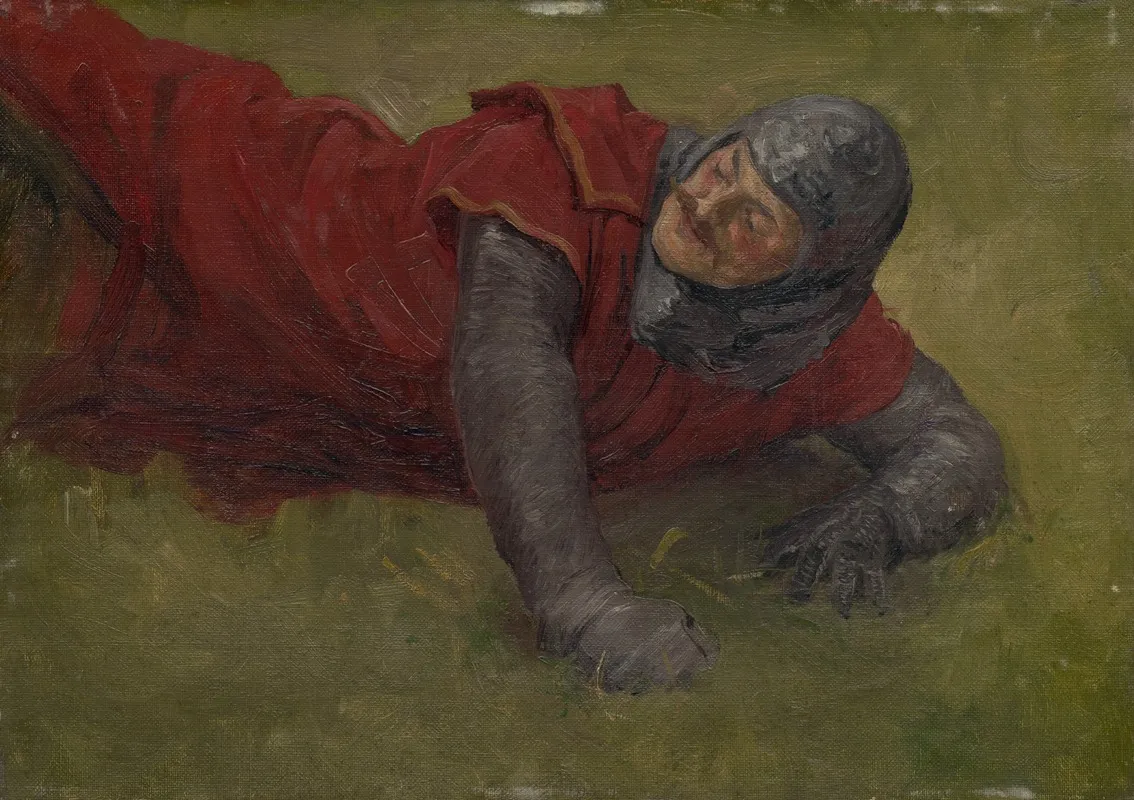 Study Of A Wounded Soldier Wall Art by Jozef Hanula - High-Resolution Digital Print