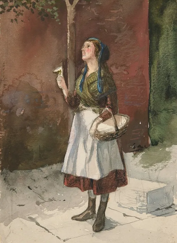 Study Of A Young Girl In A Garden