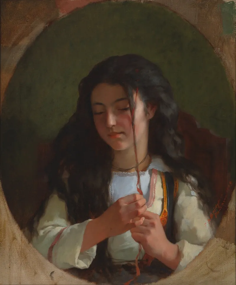 Study Of A Young Girl Pont Aven