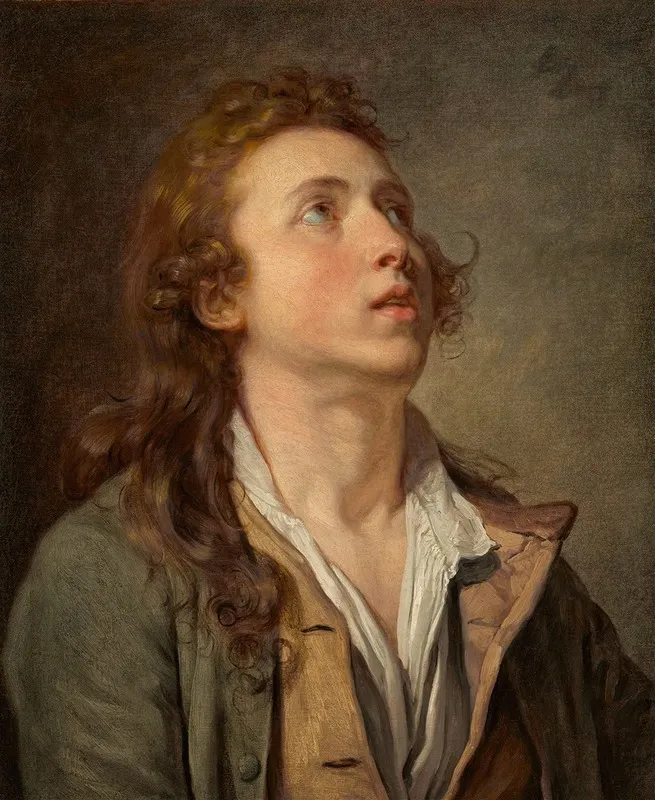 Study Of A Young Man Wall Art by Jean-Baptiste Greuze - High-Resolution Digital Print