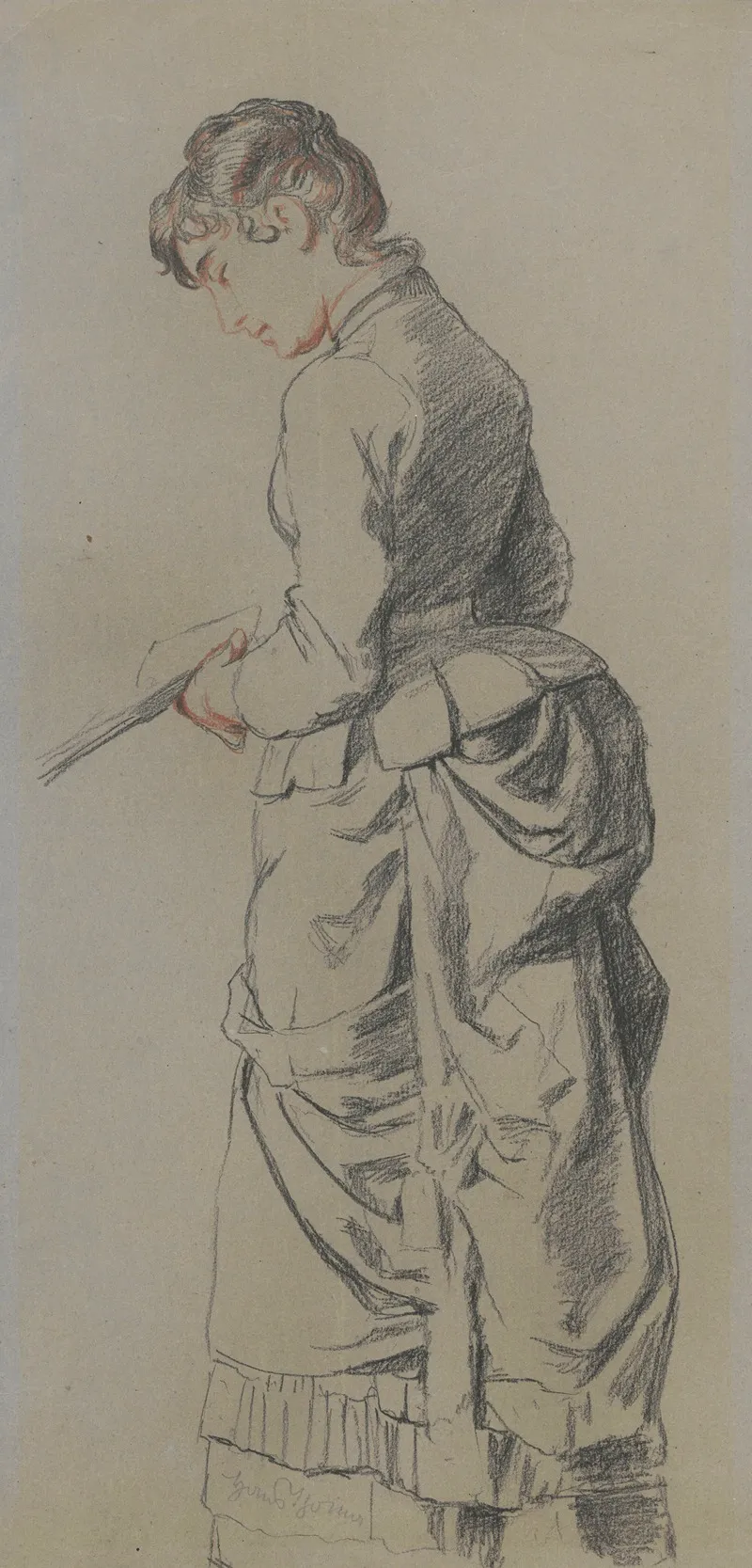 Study Of A Young Woman Reading A Book