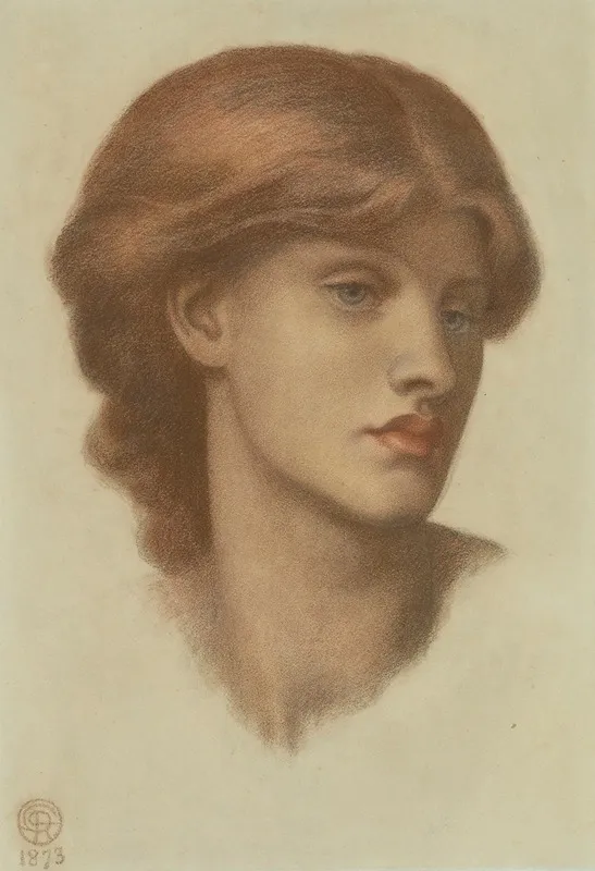 Study Of Alexa Wilding Wall Art by Dante Gabriel Rossetti - High-Resolution Digital Print