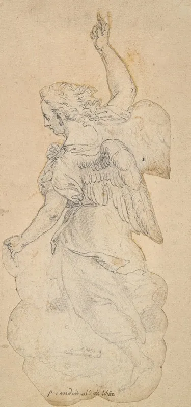 Study Of An Angel Wall Art by Denys Calvaert - High-Resolution Digital Print