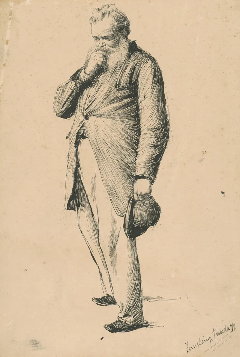 Study Of An Old Man Standing I