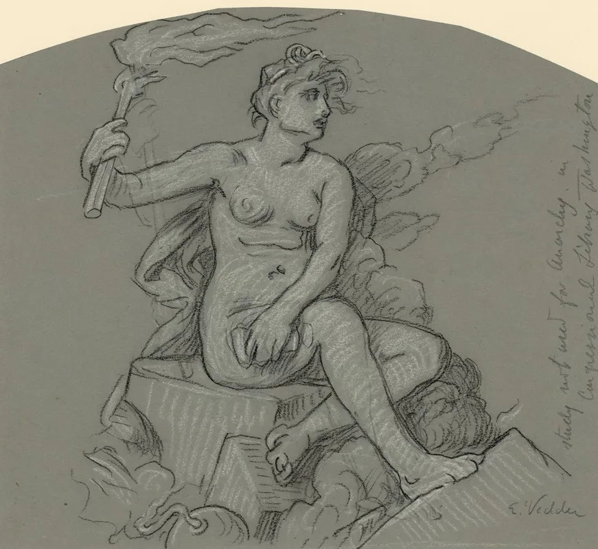 Study Of Anarchy Wall Art by Elihu Vedder - High-Resolution Digital Print