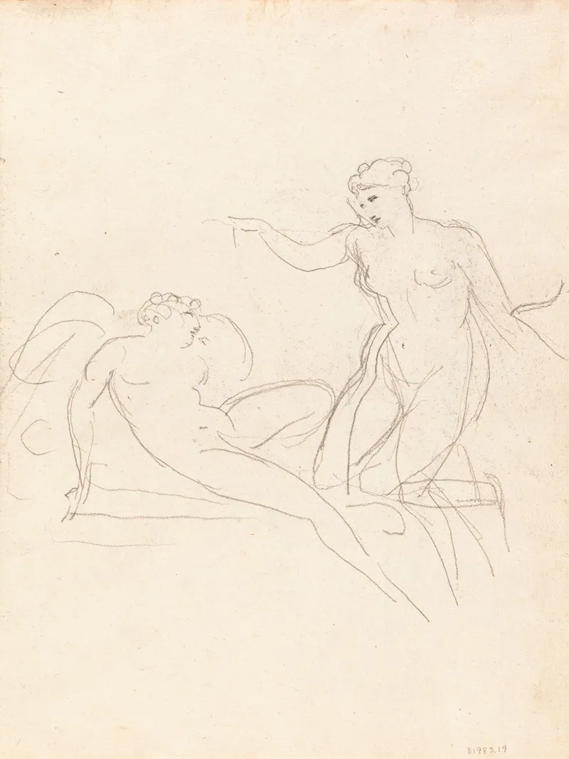 Study Of Classical Figures Wall Art by Mauritius Lowe - High-Resolution Digital Print