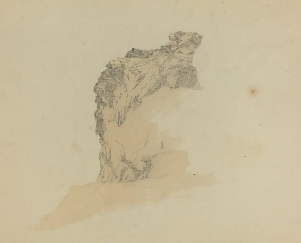 Study Of Cliffs Wall Art by Johann Christian Heerdt - High-Resolution Digital Print