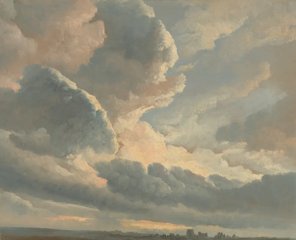 Study Of Clouds With A Sunset Near Rome Wall Art by Simon Denis - High-Resolution Digital Print