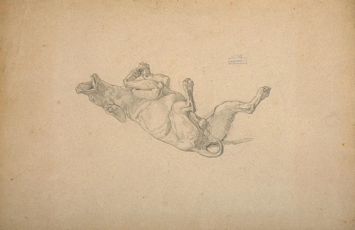 Study Of Dog Wall Art by William Bouguereau - High-Resolution Digital Print