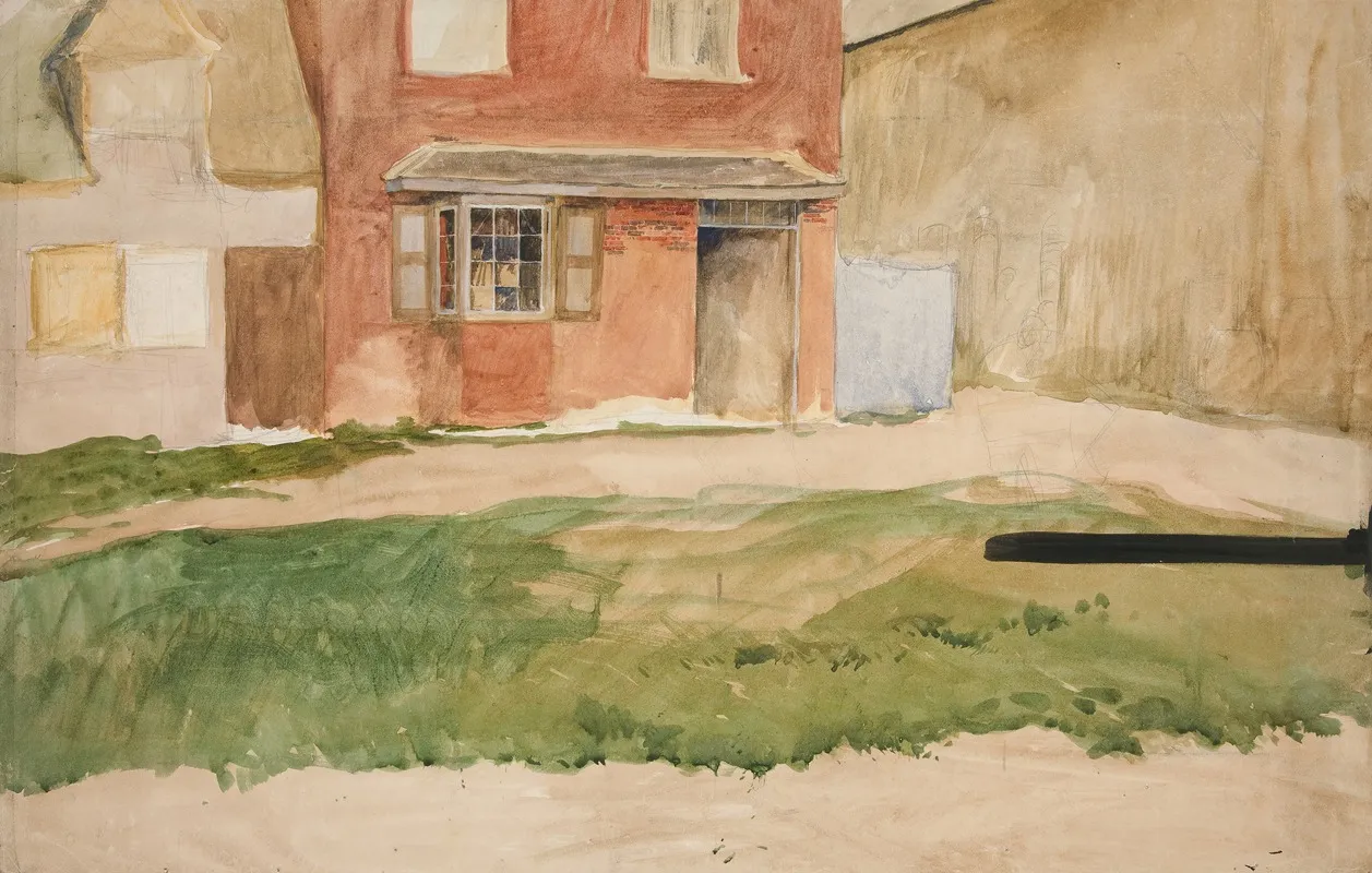 Study Of Exterior Of A Red Brick Building