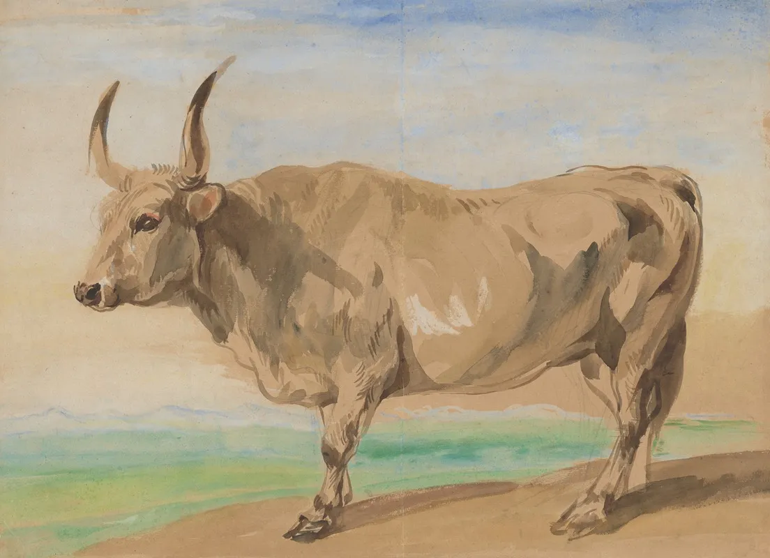 Study Of Hungarian Breed Ox Wall Art by Piotr Michałowski - High-Resolution Digital Print