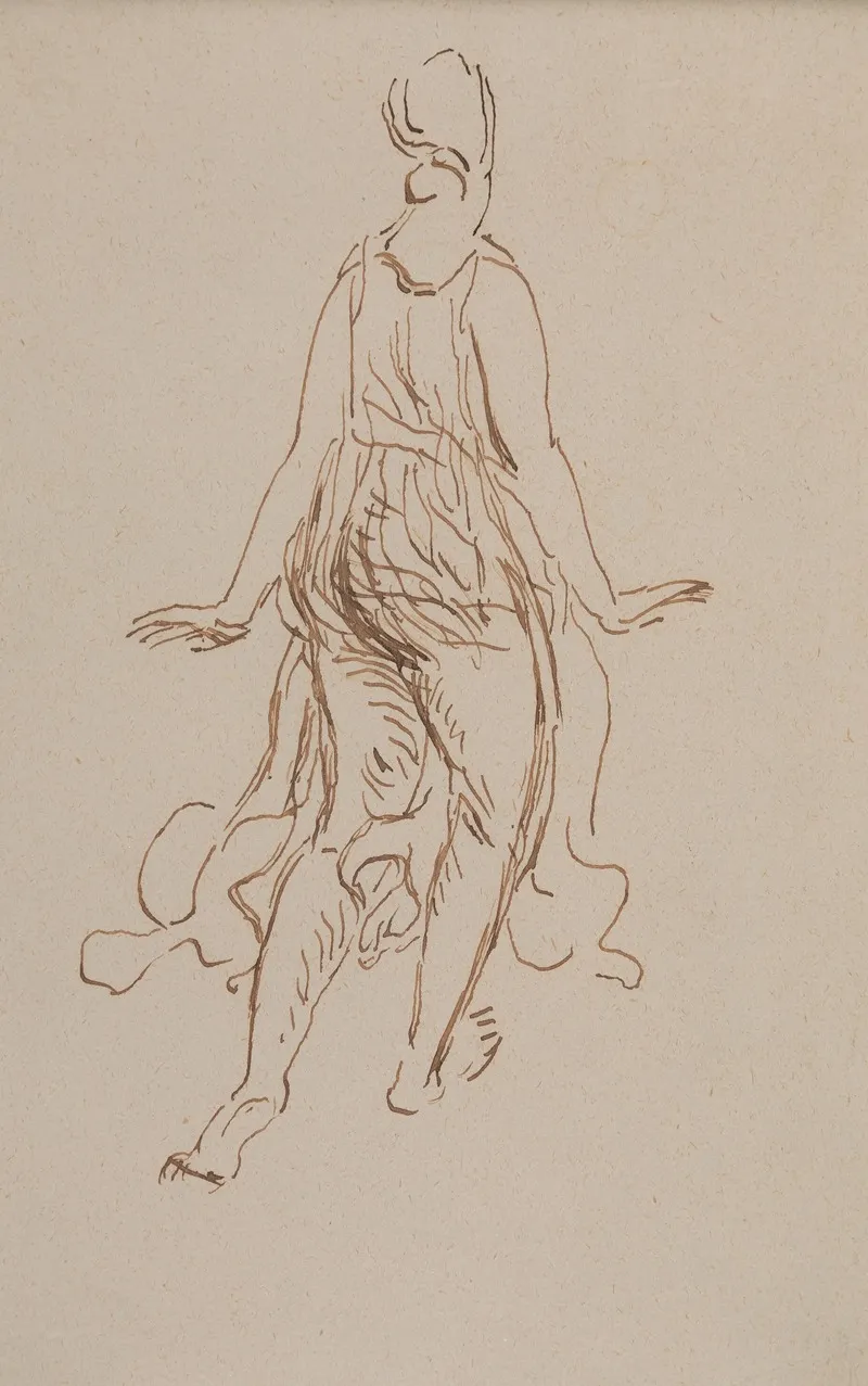 Study Of Isadora Duncan Wall Art by Emile Antoine Bourdelle - High-Resolution Digital Print