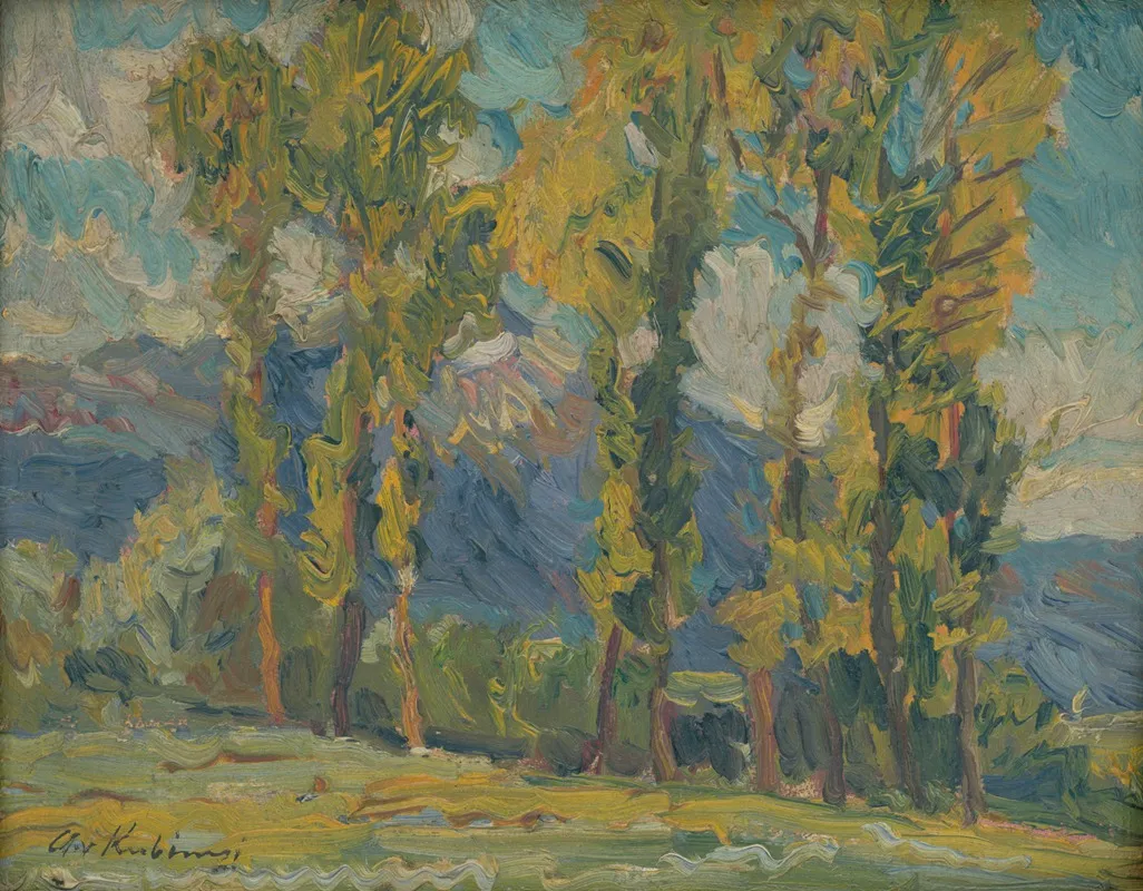Study Of Landscape Wall Art by Alexander Kubínyi - High-Resolution Digital Print