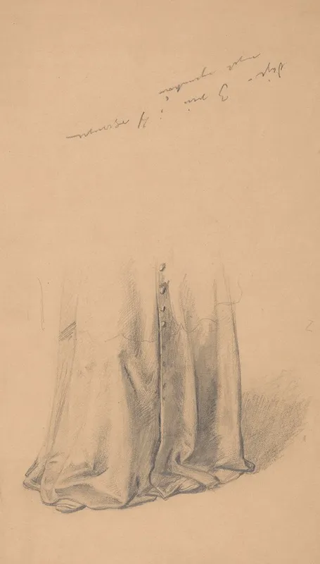 Study Of Lower Part Of The Robe Of Bishop Piotr Wysz For The Painting Queen Jadwigas Oath Wall Art by Józef Simmler - High-Resolution Digital Print