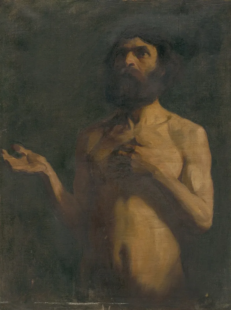 Study Of Nude Of Old Man