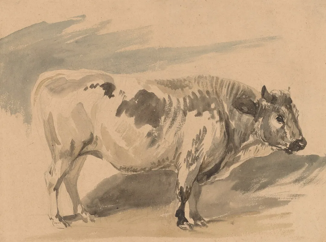 Study Of Simentaler Breed Bull Wall Art by Piotr Michałowski - High-Resolution Digital Print