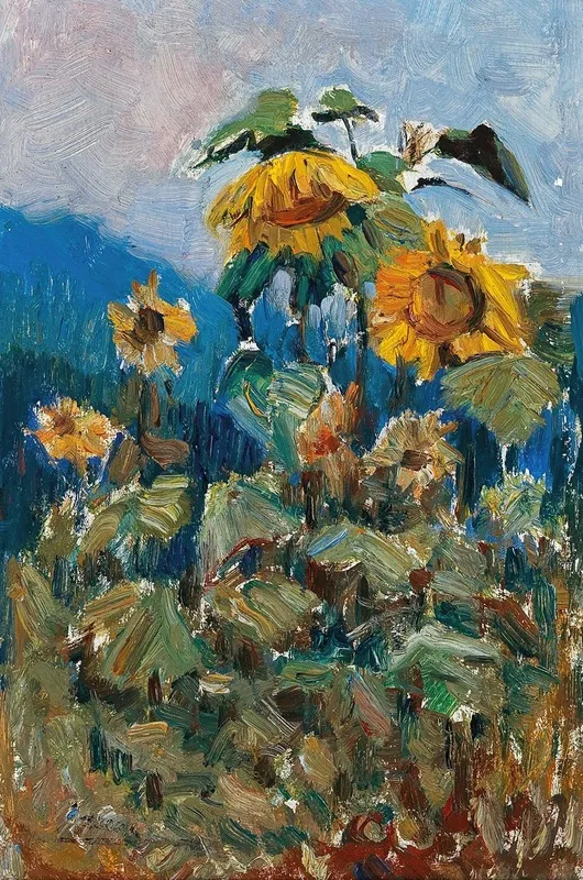 Study Of Sunflowers Wall Art by Marie Egner - High-Resolution Digital Print