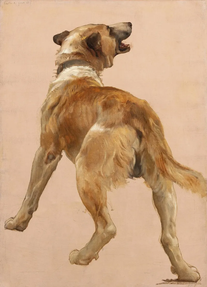 Study Of The Dog Of Homѐre Et Son Guide Wall Art by William Bouguereau - High-Resolution Digital Print